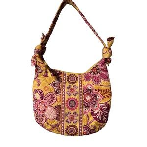 Vera Bradley Purse Shoulder Bag Retired Pattern & Wallet Bali Gold Zipper Boho